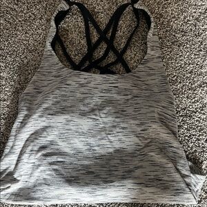 lululemon athletica Gray and Black Tank Top